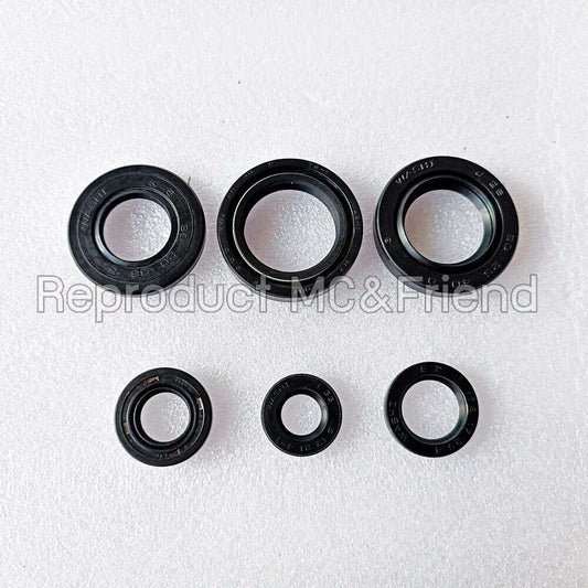 Oil Seal Kit Set (6 pcs: set) For Yamaha DT125 ('78-'81) DT125MX DT175 ('74-'81)