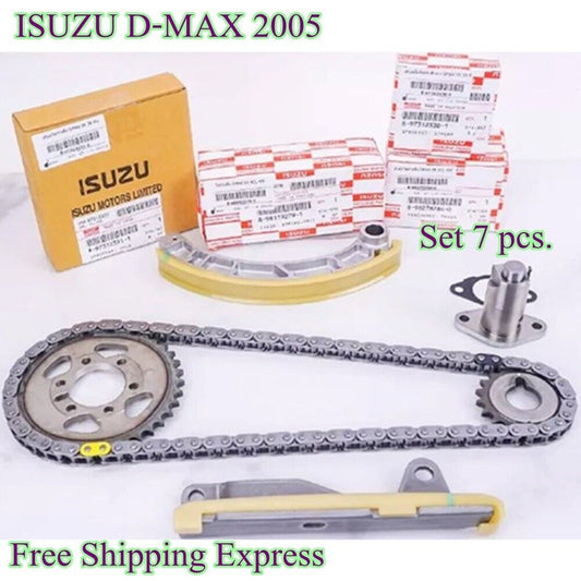 Timing Chain Sprocket Gasket Isuzu D-max 2005 Engine 4JJ 4JK Genuine Parts 7 pcs