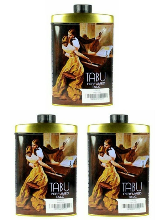 3 x Tabu Body Powder New Series With Perfume From France Enhances Charm 200g.