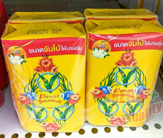 Parrot Thai Herb Soap Refresh with Jasmine Fragrance Bath Skin Care 105gx4