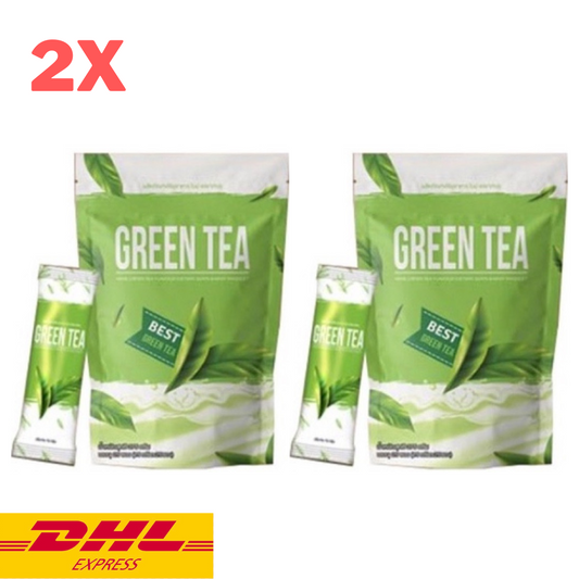 2x Nine Green Tea Instant Powder Mix Slimming Control Hunger Detox Excretion