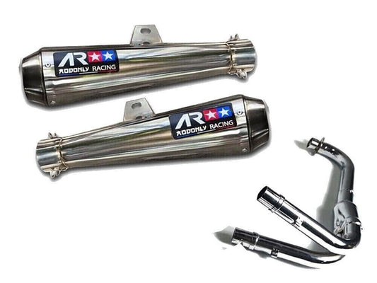 AR DOUBLE DUAL FULL EXHAUST SYSTEM PIPE MUFFLER FOR NEW HONDA GROM MSX 21-2023