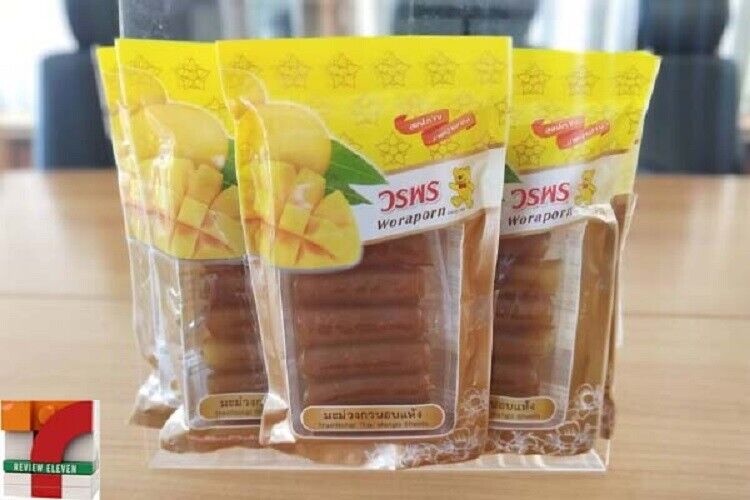 10x Mango Dried Sheet Rolled Chewing Thai Fruit Snack Sweet & Sour
