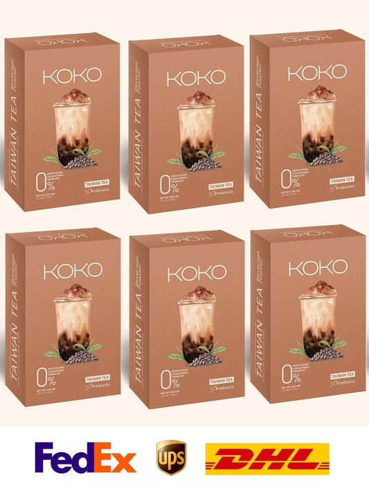 6x KoKo Taiwan Milk Tea Prebiotic Instant Drink 0% Sugar Low calories Slimming