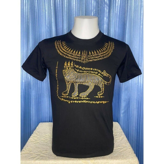 T Shirt size XXL Un-head Tiger Talisman Cloth Pha Sak Thai Amulet Yant Mantra