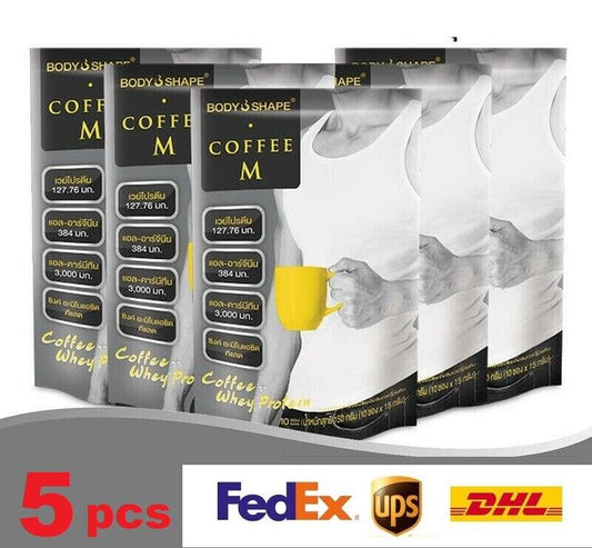 5x Instant Coffee M Men Drink Energy Build muscle, exercise, speed up metabolism