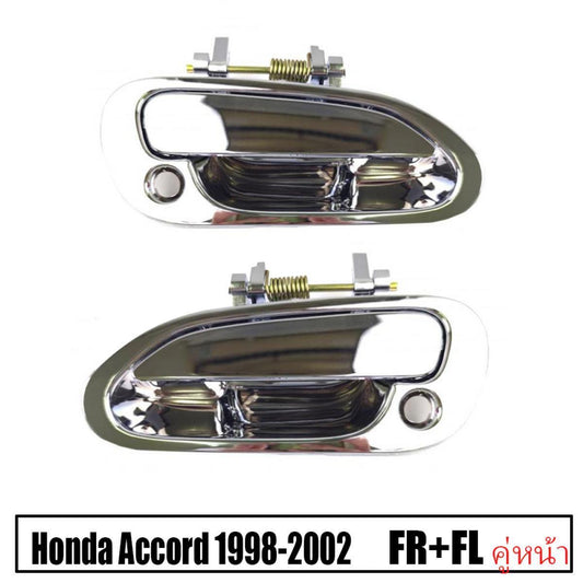 PAIR LR Front Exterior Outer Door handle Chrome For Honda Accord Sedan 1998-2002