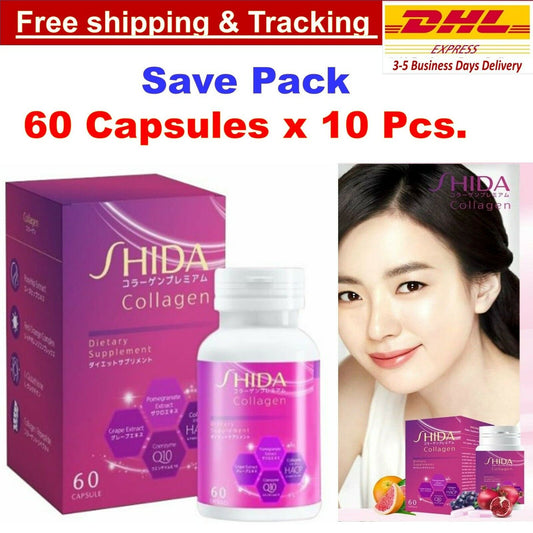10x Shida Collagen Anti Aging Hacp Radiance Aura Skin Gluta Reduce Q10
