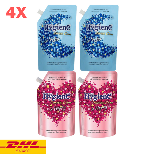 4x Hygiene Expert Care Feel Good Series So Happy So Relax Fabric Softener 540 ml