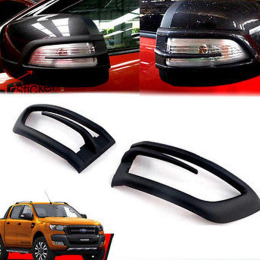 Matte Side Mirror Lamp Cover Trim Fit 2012+ Ford Ranger T6 PX XLT MK2 Wildtrak