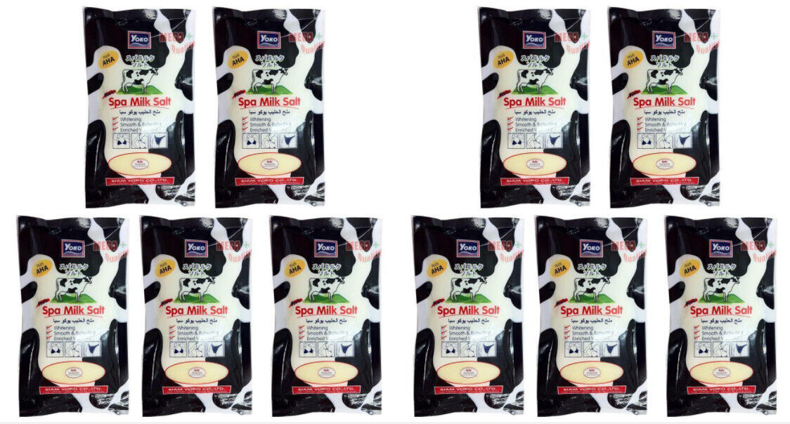 10x50g. YOKO SCRUB SPA MILK SALT, WHITENING, REMOVES DIRT DEPOSIT and DEAD CELLS