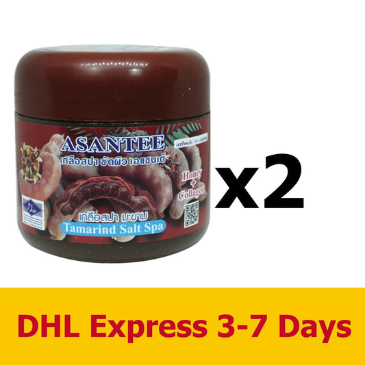 2x700ml Asantee Tamarind Salt Spa Scrub Thai herbal Refreshing Skin Beauty Care