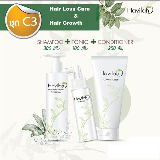 Promotion Set C3 Havilah Hair Loss & Hair Growth Care Shampoo Conditioner Tonic