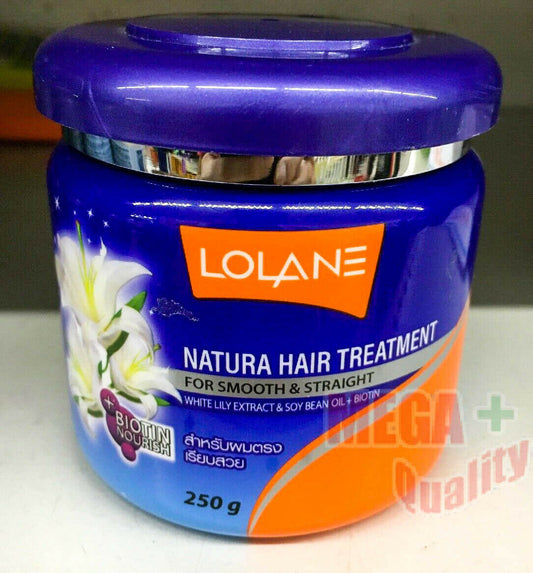 Lolane Natura Hair Treatment Purple For Smooth And Straight White Lilly 250ml.