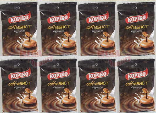 KOPIKO Cappuccino Delicious Rich real Coffee hard Candy 8 Packs = 72 tablets