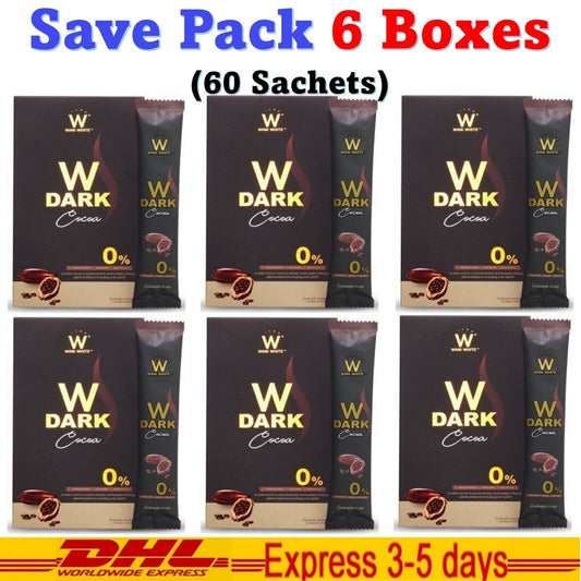 6x Wink White Choco W Dark Cocoa Instant Drink Weight Loss Control