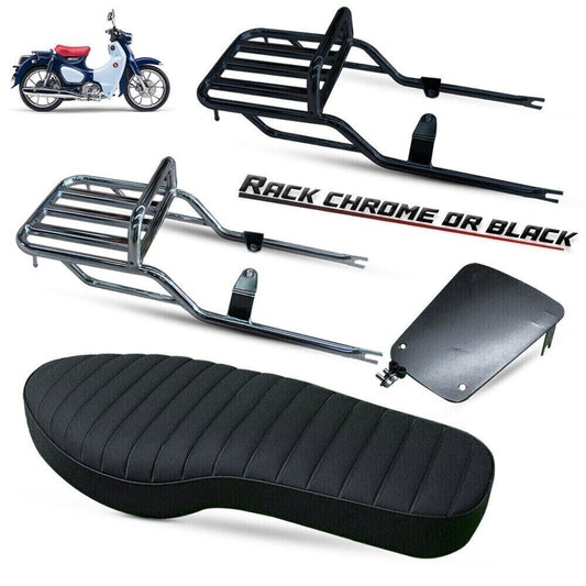 DUAL SEAT LONG PAD REAR LUGGAGE CARRY RACK GRAB BAR HONDA SUPER CUB C125 2018-23