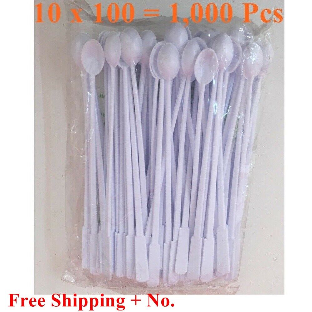 1,000 Pcs Stirrer Coffee Tea Cocktail Spoons Plastic Disposable Utensil Mini 5"