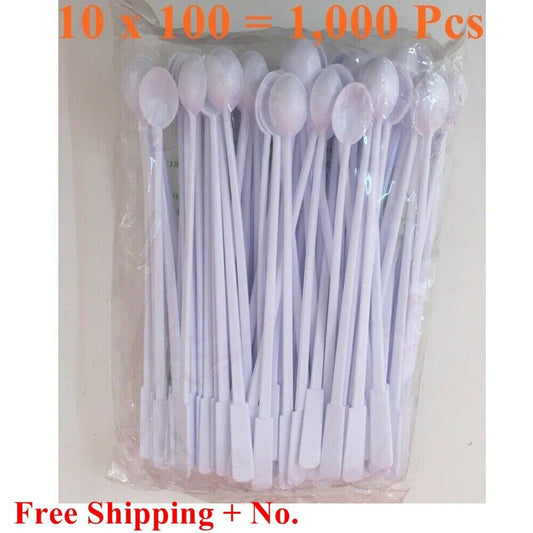 1,000 Pcs Stirrer Coffee Tea Cocktail Spoons Plastic Disposable Utensil Mini 5"