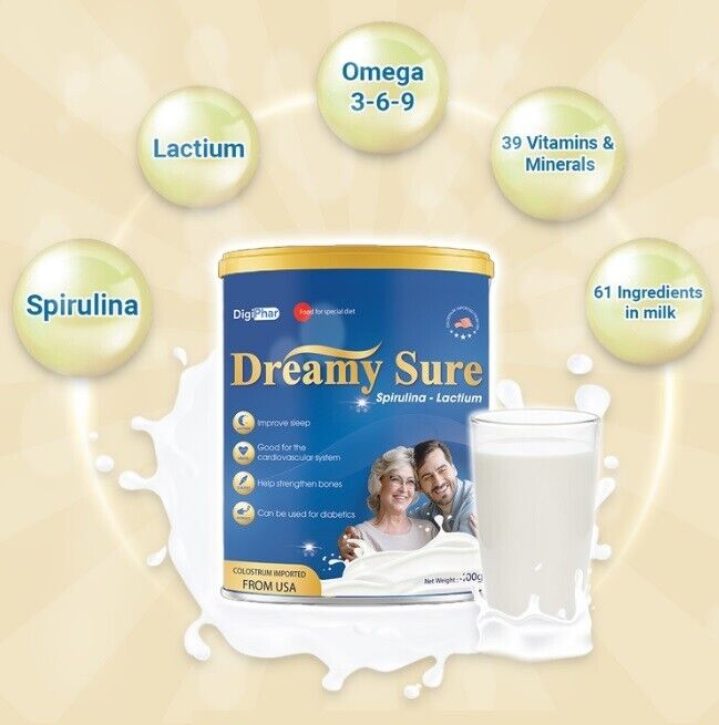 Dreamy Sure Gold milk powder vitamins nutrients, Boost immunity relax sleep well