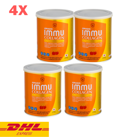 4x Amado IMMU Collagen Powder Muti Vimin Mineral Young Skin Reduce Wrinkles 100g