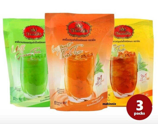 ChaTraMue 3 in 1 Green tea Thai tea Lemon tea ready to drink delicious, fresh