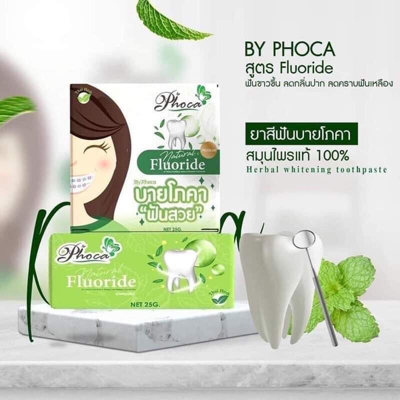 12x By Phoca Thai Herbal Toothpaste Natural Fluoride Teeth Whitening Gumcare 25g