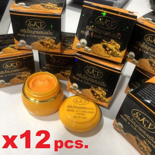 SKY Pearl & Curcumin Cream Deep Facial Care Restore moisture clear skin acne