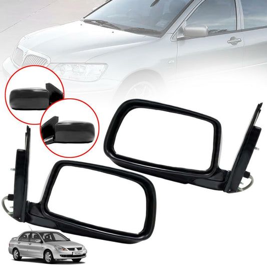 Side Electric Mirror Pair LH RH Black For Mitsubishi Lancer Cedia 2001-2006