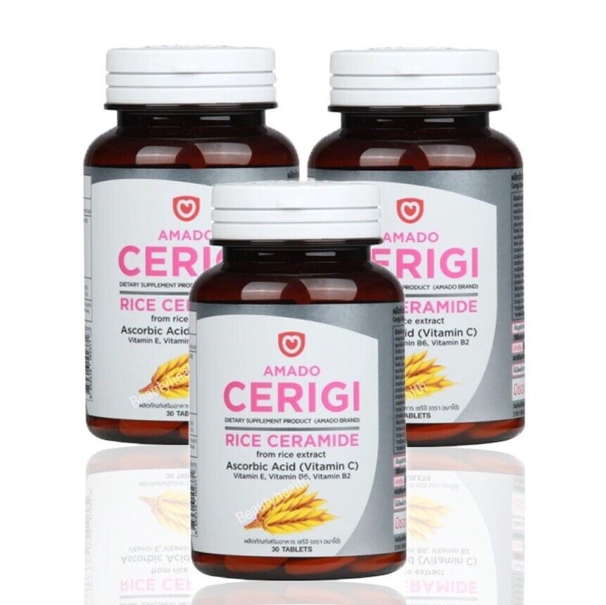 3xAmado Cerigi Collagen Rice Ceramide Extract skin renew radiant Soft moisturize