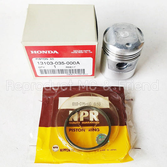 Piston & Ring Set Oversize 0.50 (Diameter : 44.50mm ) For Honda C65 C65M S65