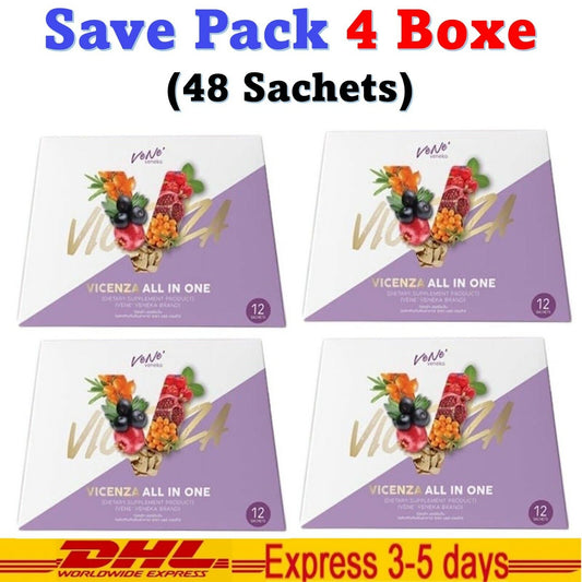 4x Vene Vicenza All In One Drink Pow White Aura Boot Skin Cellular Level Healthy