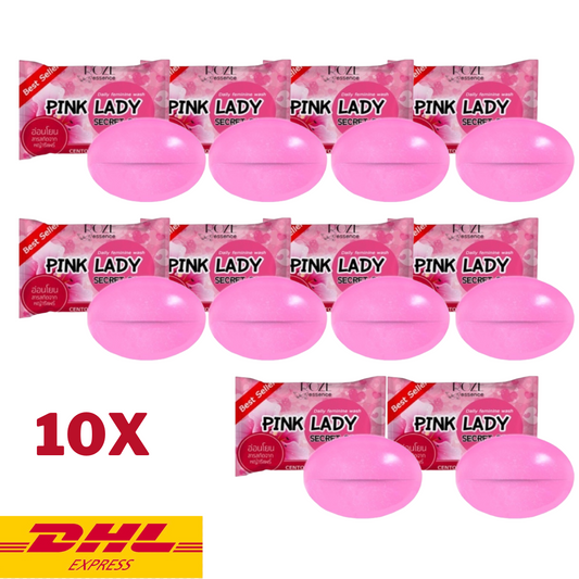 10x Pink Lady Secret Soap Roze Essence Feminine Wash Reduce Odor Vagina 30g