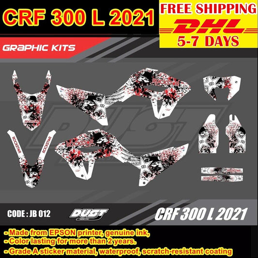 Stickers Kit Motocross Graphics For Honda CRF 300 L 2021 Whole Bike Decals JB012