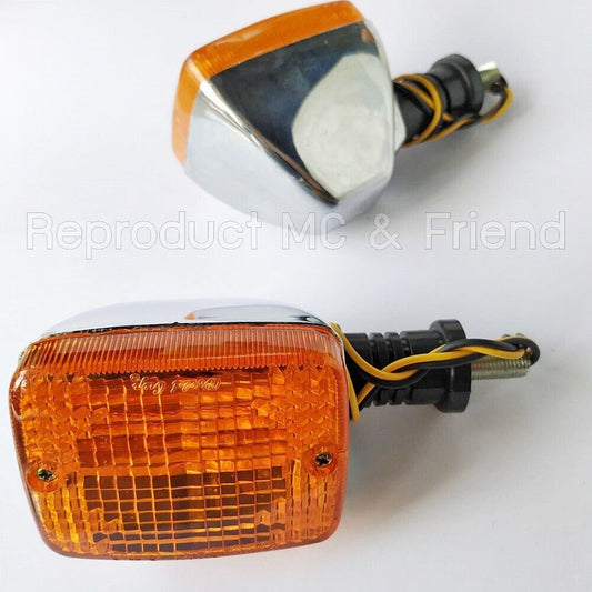 Set 2 pcs. Front Winker Flasher Turn Signal For Kawasaki KH110 GTO-110 GTO-125