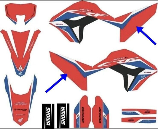 Left and Right no pattern just red Stickers Graphics Kits For Honda CRF 300 L