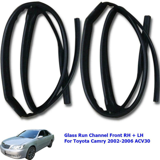 Window Felt Glass Run Channel Front Pair Fit Toyota Camry 2002-2006 Sedan ACV30