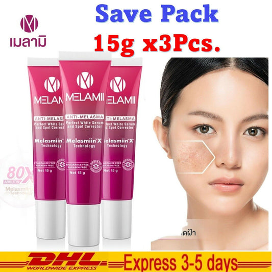3x Melamii Anti-Melasma Melasma Cream Reduce Blemishes Freckles Serum 15g