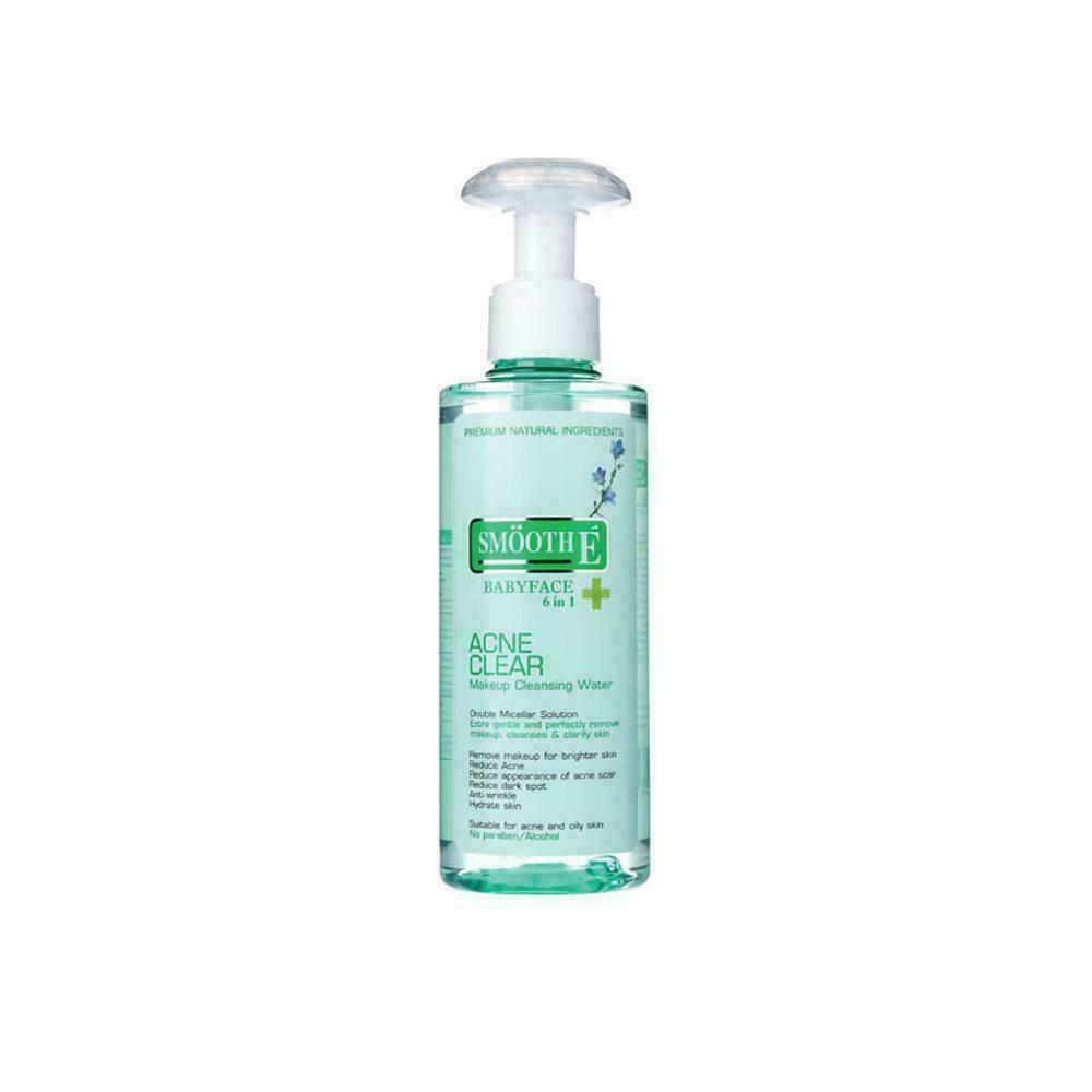 Smooth-E BabyFace 6 in 1 Acne Clear Makeup Cleansing Water 200 ml