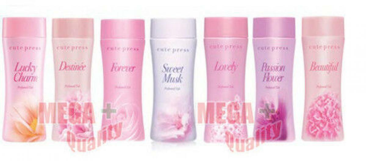3 x CUTE PRESS SWEET MUSK PERFUMED TALC TALCUM FRAGRANCE BODY POWDER 100G.
