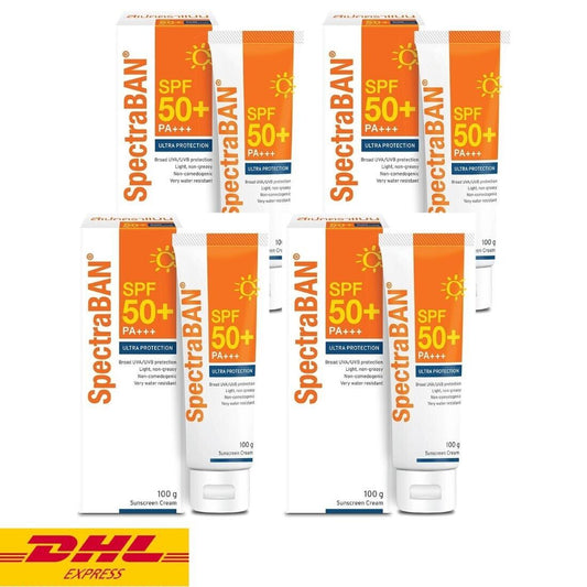 4x Spectraban Sunscreen Cream SPF50+ PA+++ Ultra Protect Water Resistant 100 g