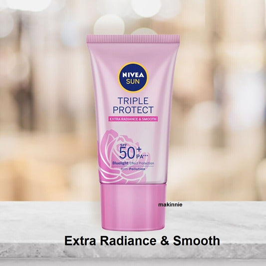 Nivea Sun Triple Protect Spf 50+ PA+++ Light texture sunscreen Radiance Smooth