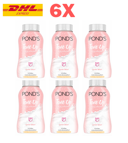 6x Pond's Tone Up Milk Powder Instant Bright White Beauty UV Protection Skin 40g