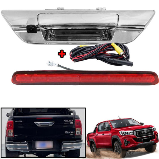 Rear Brake Light Tailgate Handle Camera Chrome For Toyota Hilux SR5 2015-2019