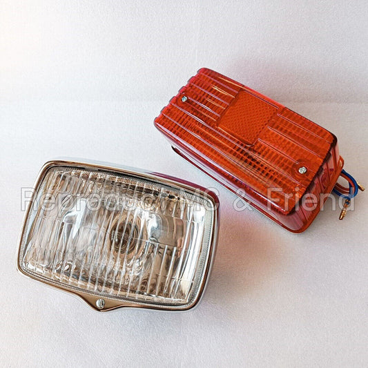Set : Head Light Lamp & Tail Lamp 6V. New Fits Suzuki FR80 FR80N FR80X