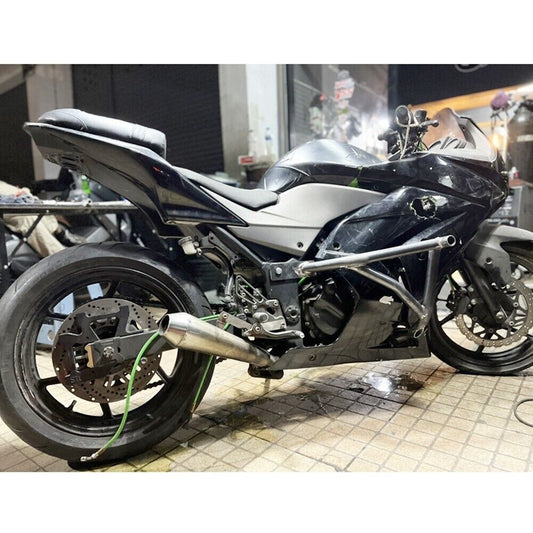 Kawasaki Ninja250R Crash Cage Stunt bar Foot Step Pegs Motorcycle Subcage Black