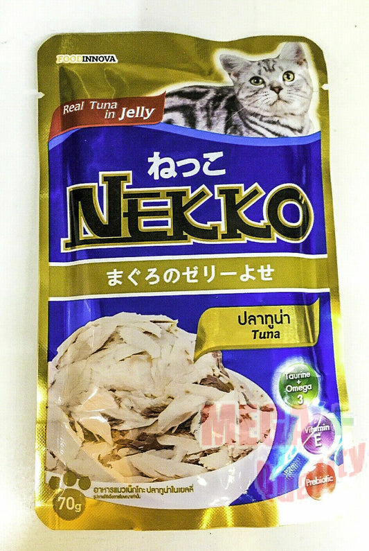 Cat Food 70g Pet Nekko Tuna in Jelly Taurine Plus Omega3 Vitamin E Prebiotic