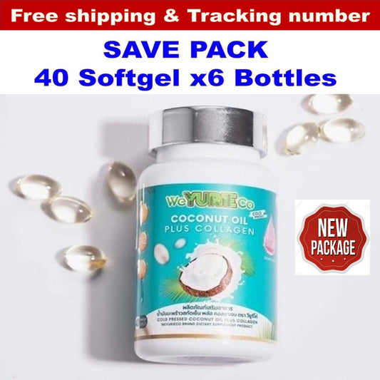 6x Yurie Coco Cold Press Coconut Oil Collagen Korean Skin Health Anti Aging Burn