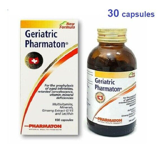 30 Caps Geriatric Pharmaton with Ginseng Extract MultiVitamin Prophylaxis Age