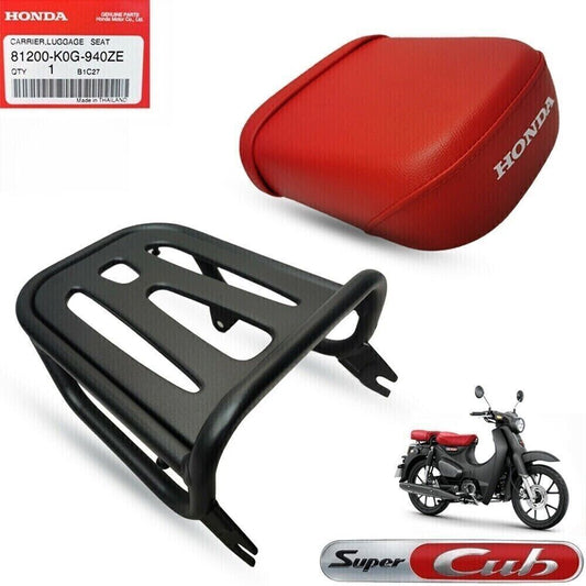 red seat rear rack genuine luggage carry support honda super cub c125 2019- 2022